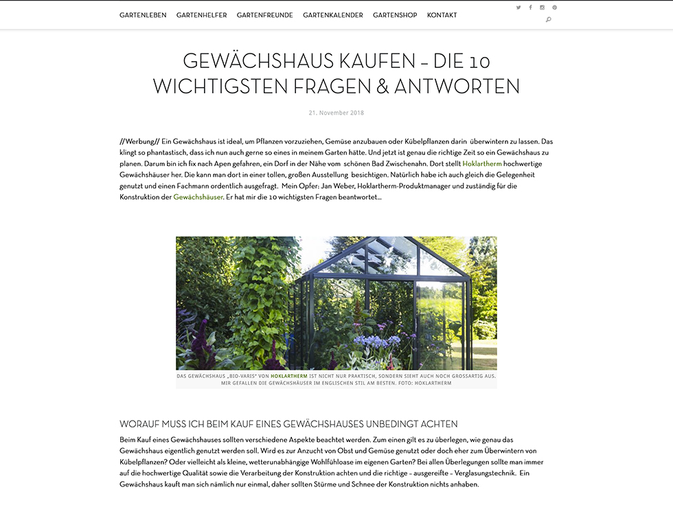 HOKLARTHERM bio-varis www.frankskleinergarten.de